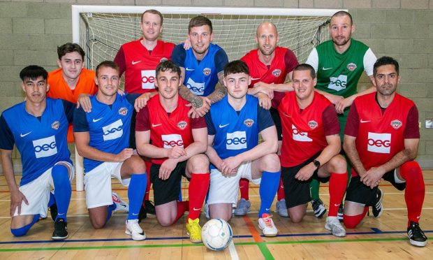 Aberdeen Futsal Academy players. Grant Campbell is third from front left.