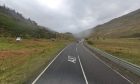 A87 Glen Shiel road where a crash occurred on Monday night.