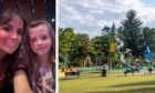 Cara Ellington and daughter, Chloe, and the playpark at Hazlehead