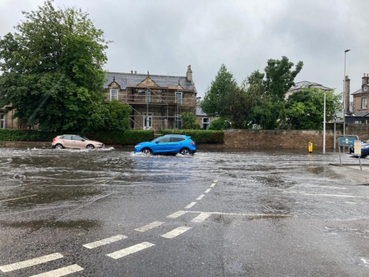 Heavy flooding in Elgin