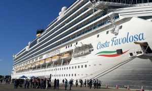 The Costa Favolosa arrived on Friday morning in Aberdeen.