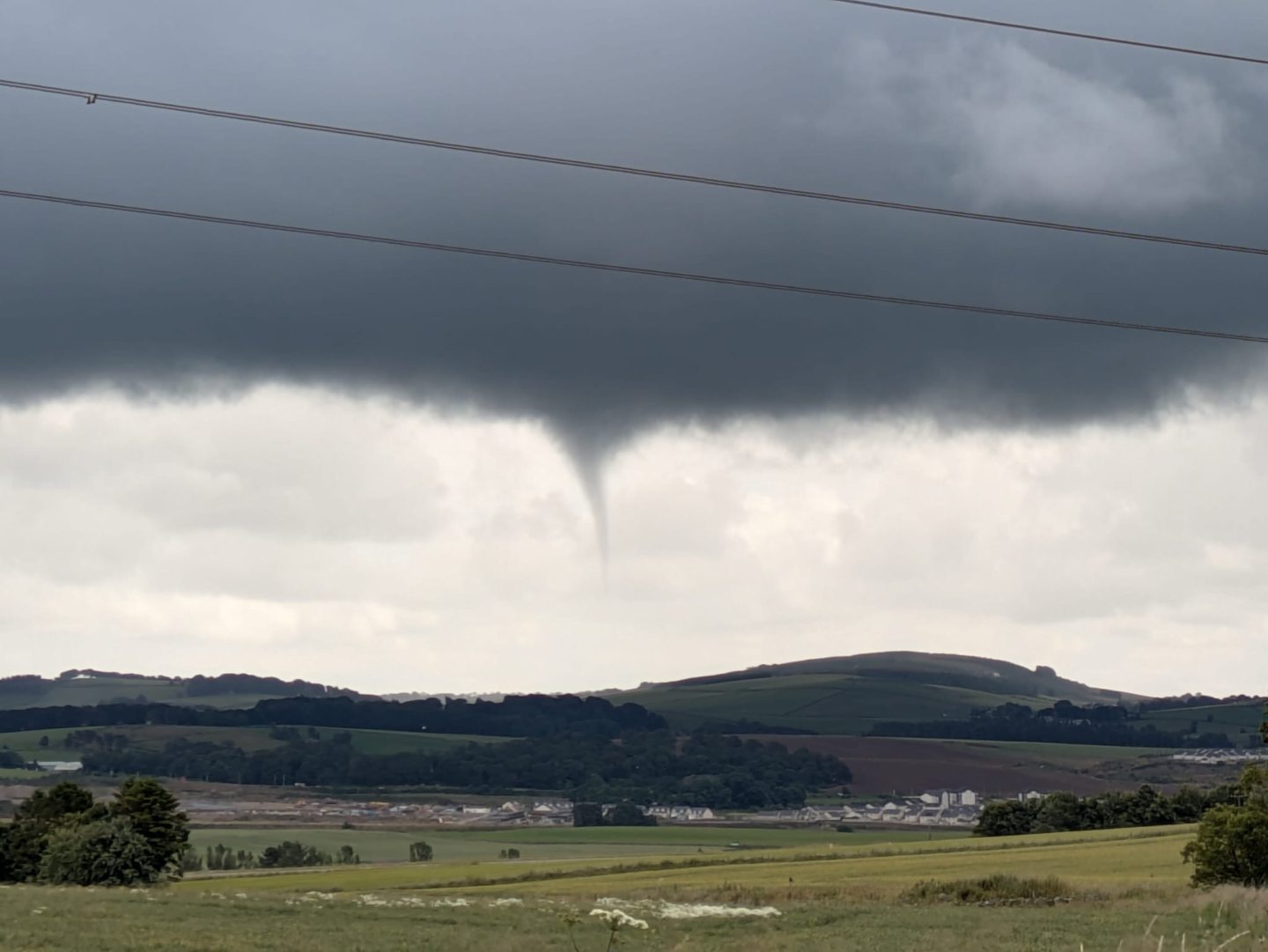 Another view of the funnel cloud spotted in Aberdeenshire.