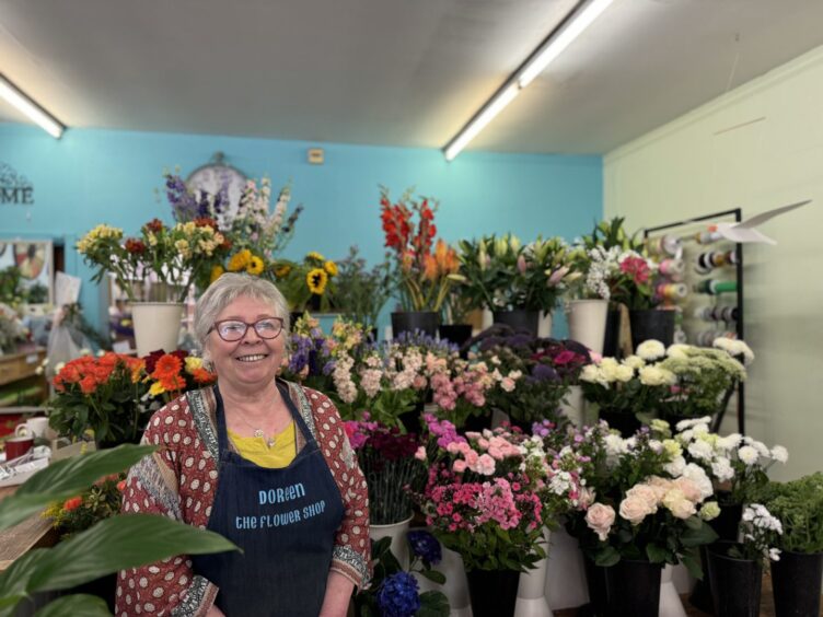 Doreen Connelly of the Nairn Flower Shop on the High Street