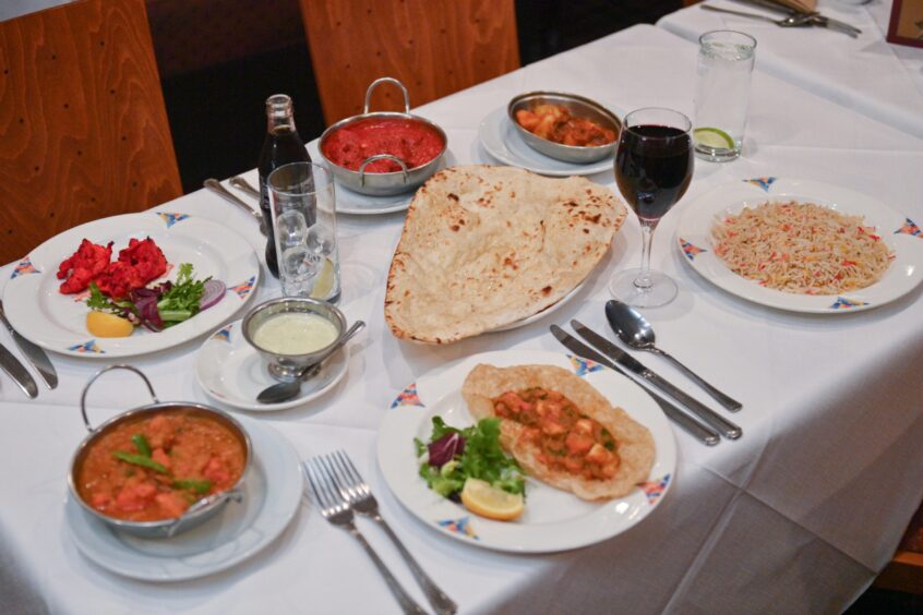 Set meal on table at Qismat. 