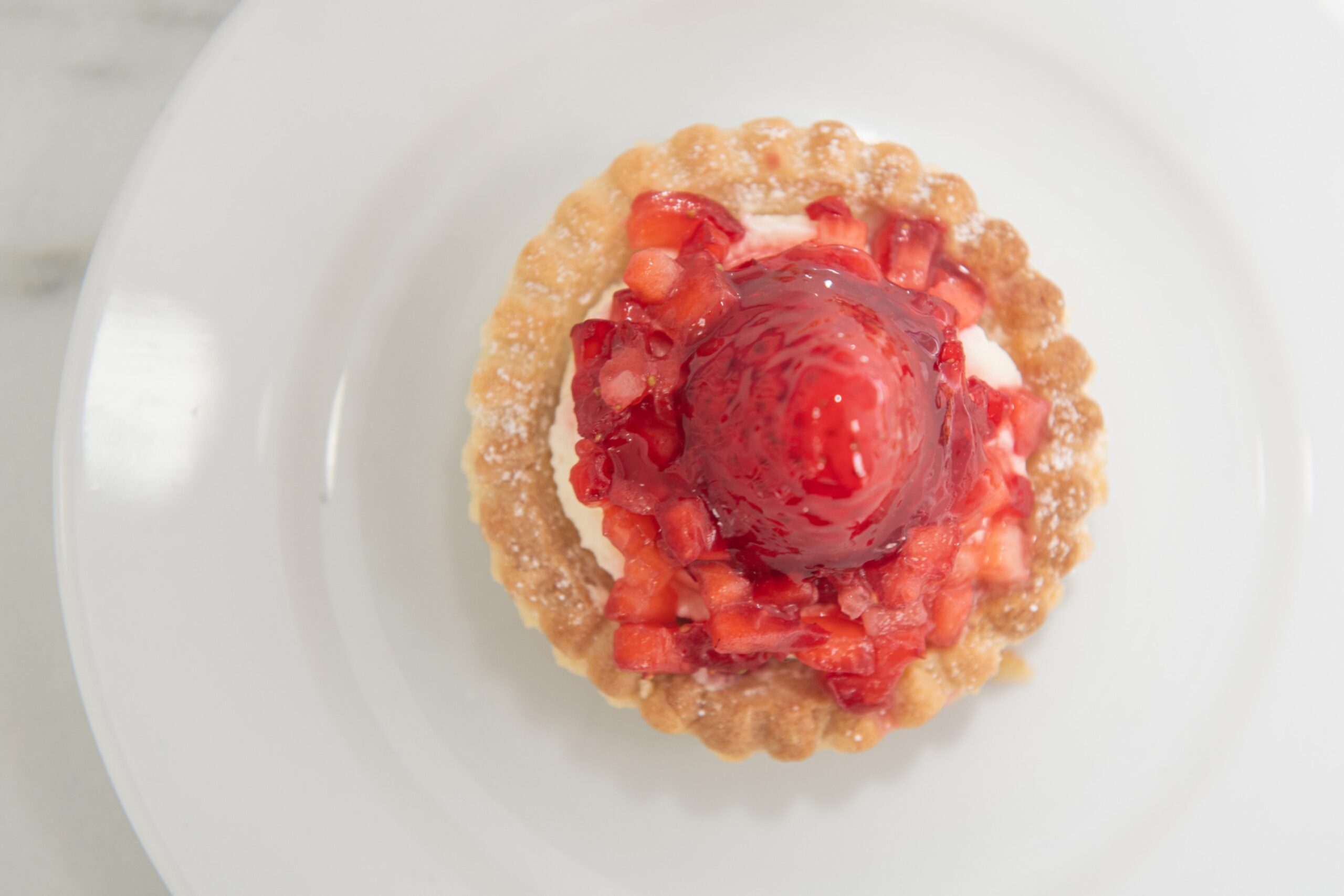 A strawberry tart at the cafe in Keith