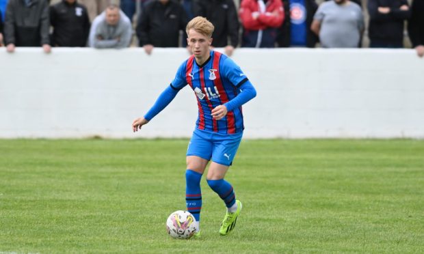 Inverness striker Adam Brooks netted twice against Stir;ling Albion. Image: Jason Hedges/DC Thomson