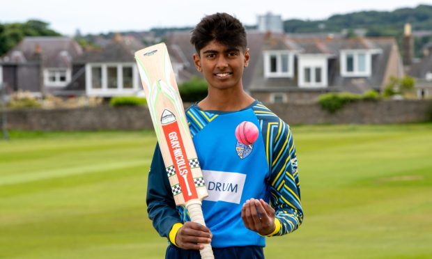 CR0049087, Callum Law, Aberdeen.
Aberdeenshire cricket Manu Saraswat who also plays for Scotland Under-17s and Under-19s.
Friday, July 12th, 2024, Image: Kenny Elrick/DC Thomson