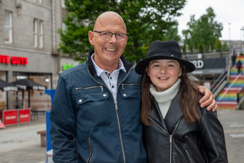 Father and daughter Scott Inglis and Erin. 