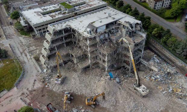 These images show the Aberdeen Shell demolition latest progress.