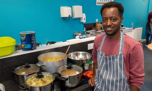 Yosef Mesfin from Ethiopia is one of the refugees helping with the project. Images: Kenny Elrick/DC Thomson.