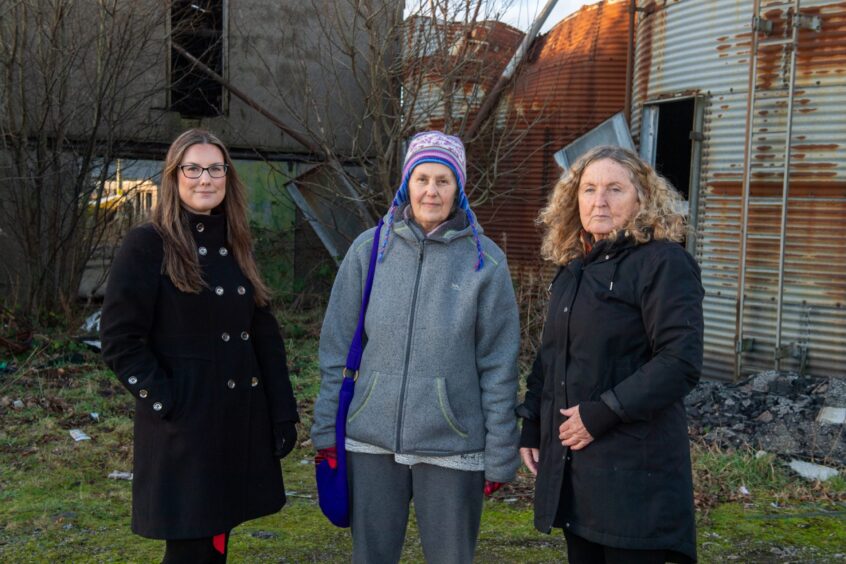 Danestone Community Council members Sarah-Jane Foxen, Laura Davison and Kathryn Duncan.