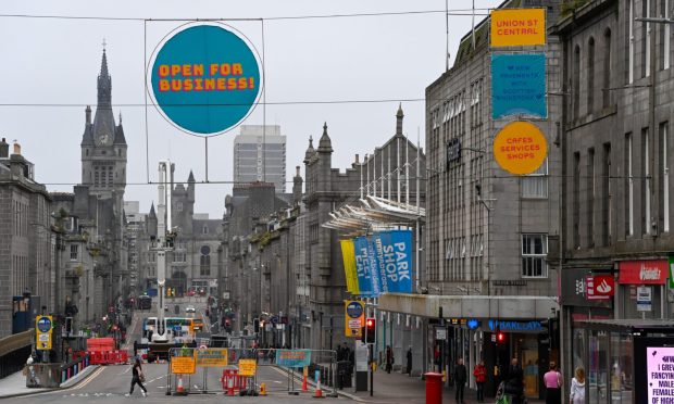 Union Street "open for business" campaign posters.