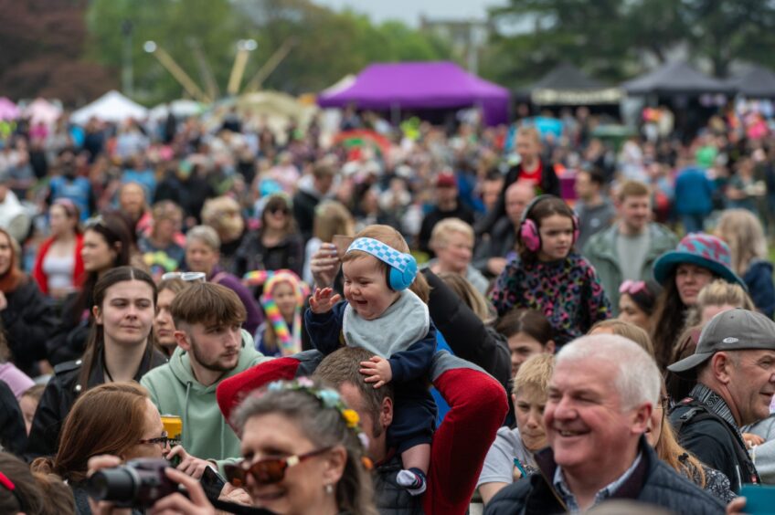 Crowds of people at MacMoray.