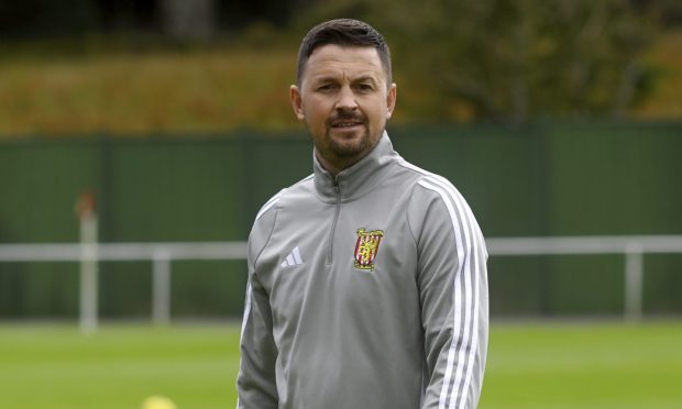 CR0049205, Callum Law, Pitmedden.
Highland League - Formartine United v Banks o' Dee at North Lodge Park, Pitmedden.
Picture of Formartine United manager Stuart Anderson.
Saturday, July 27th, 2024, Image: Kenny Elrick/DC Thomson