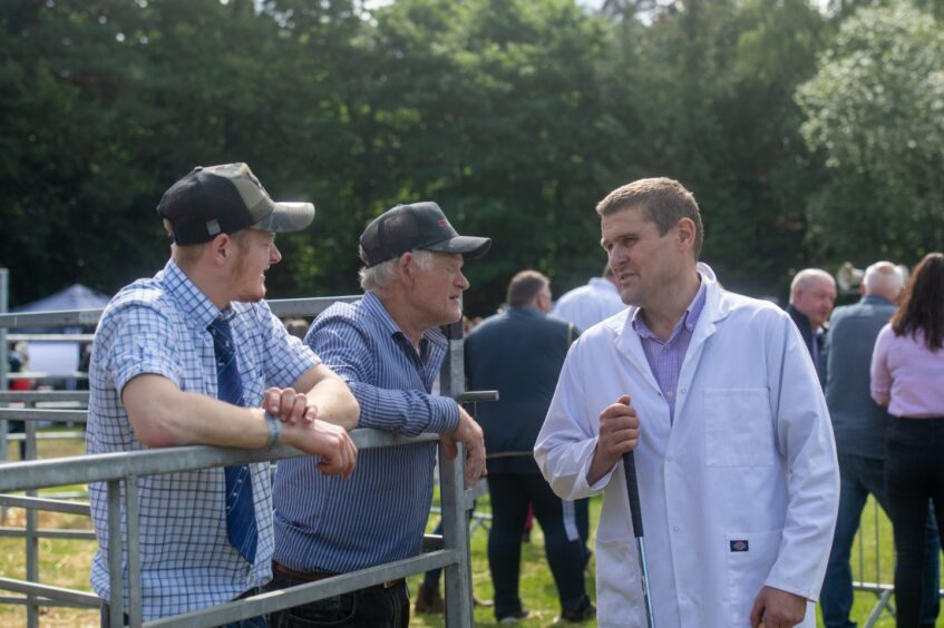 Networking at Banchory Show.