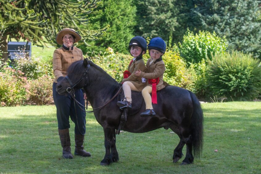 Pony and young riders at Banchory Show