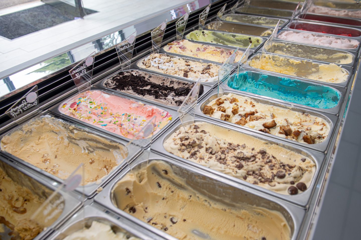 The selection of ice cream available at Lolly's ice cream in Portlethen