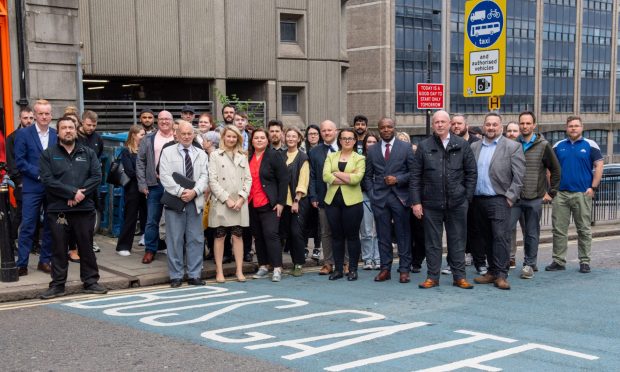 Some of the traders who backed the bus gate campaign.