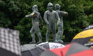 The Piper Alpha Memorial Service at the North Sea Memorial Gardens in Hazlehead Park, Aberdeen. Image: Kami Thomson/DC Thomson