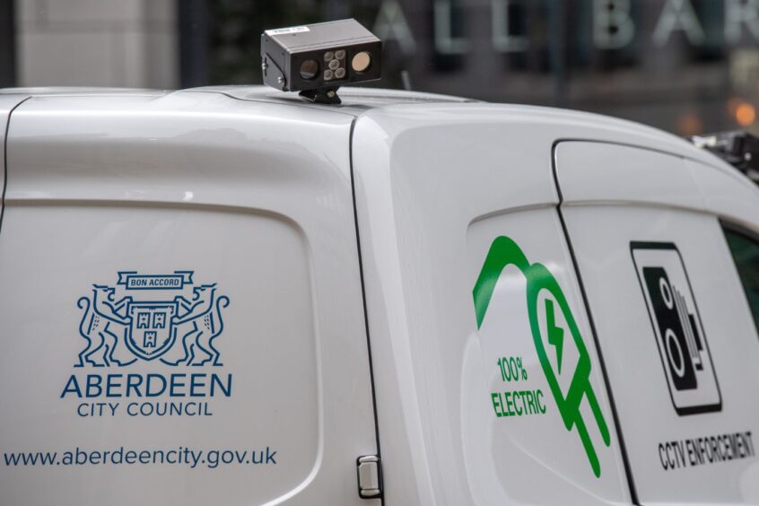 ANPR cameras have been fitted to two council vans, to boost parking patrols. Image: Kami Thomson/DC Thomson