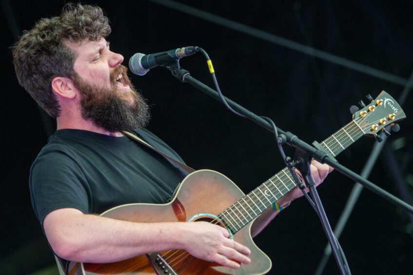 Singer Rhuari Campbell performing on stage