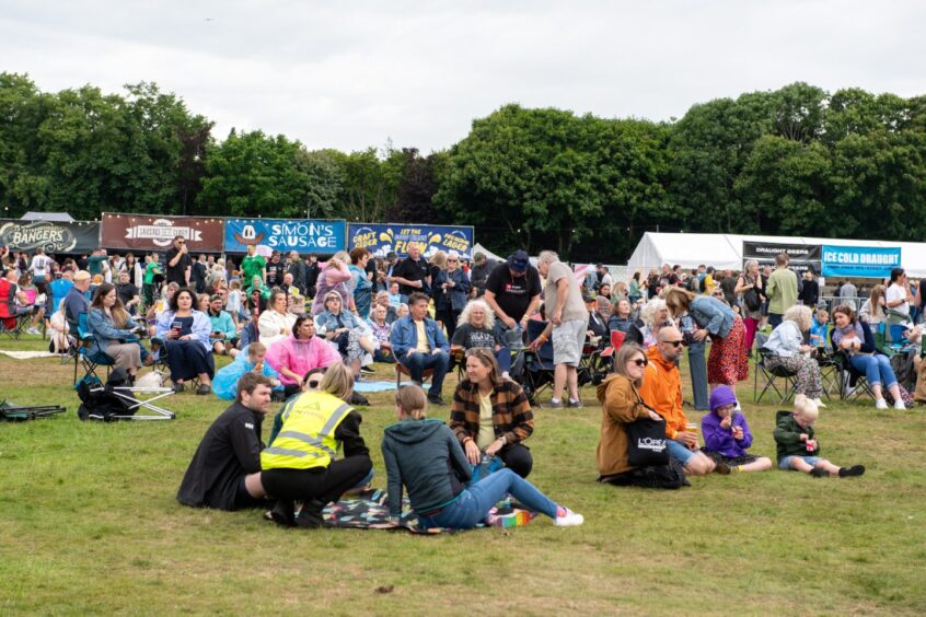 Visitors brought along camping chairs and picnic blankets