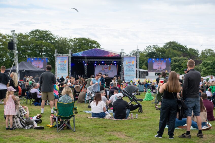 Main stage at Sausage and Cider Festival 