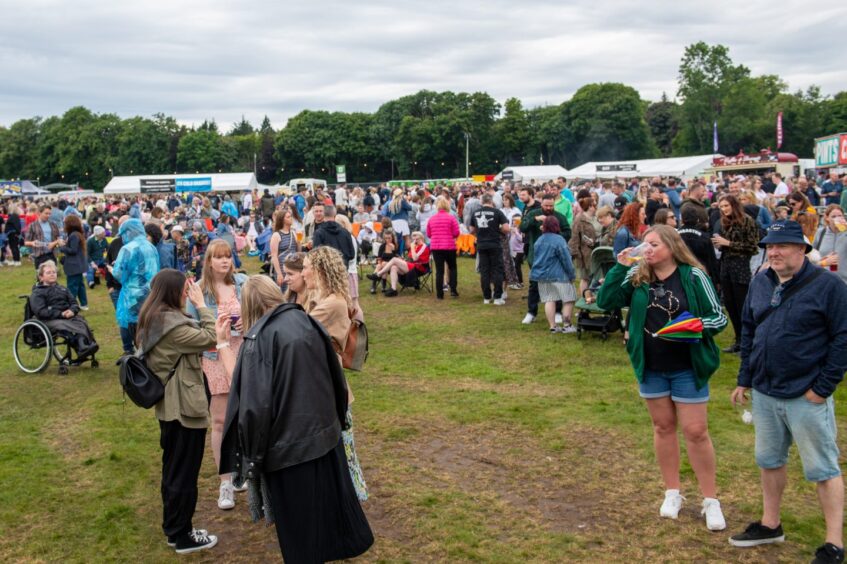 Crowd at Sausage and Cider Festival in Hazlehead Park 