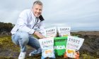 Shore founder Keith Paterson with some of his seaweed crisps.