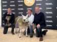 Keith, Roy and Allan Campbell pictured with their show winning two-crop ewe.