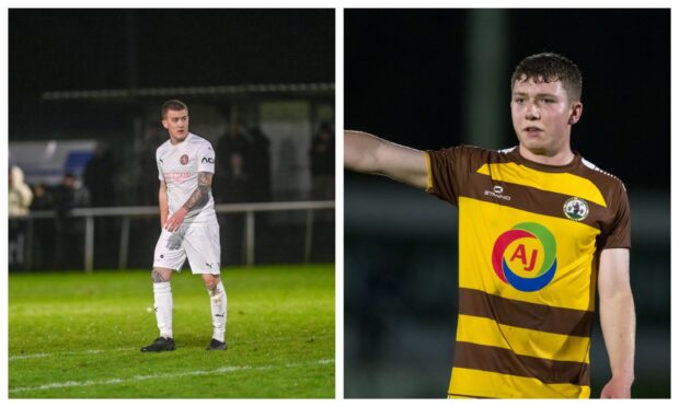 Kyle MacLeod, left, has joined Forres Mechanics on loan from Brora Rangers and Craig MacKenzie, right, has moved to Brora Rangers from Forres Mechanics on a permanent basis.