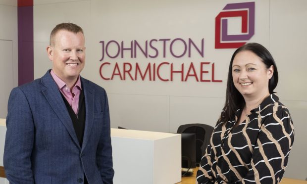 Mark Houston, the new senior partner at Johnston Carmichael, with Lynne Walker, the Aberdeen firm's new chief executive.