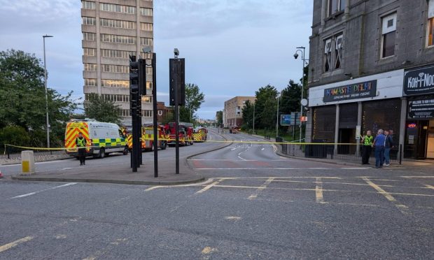 College Street was closed to traffic. Image: DC Thomson.