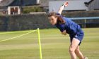 Mollie Parker at Mannofield preparing for Scotland's T20 World Cup qualifier. Picture courtesy of Cricket Scotland.