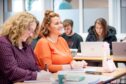 Students in a lecture at Moray College.