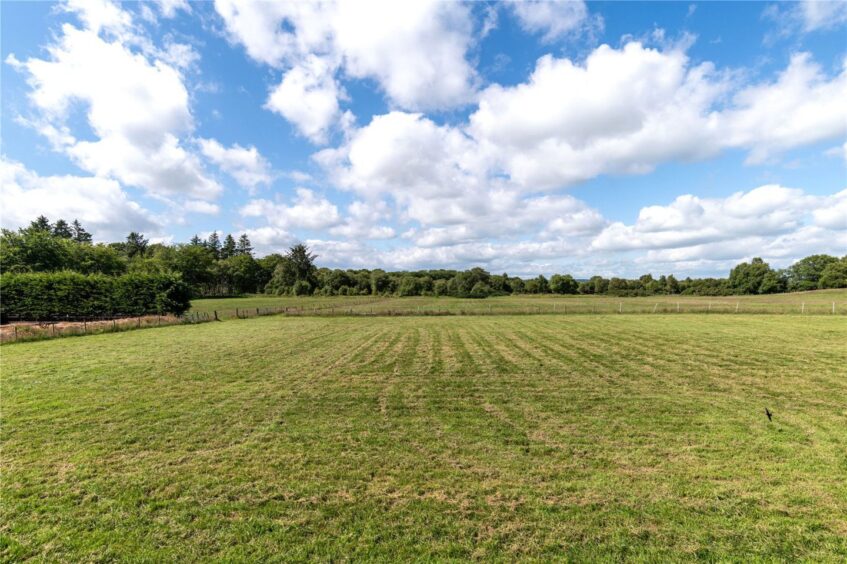 Fields at Moss Side Croft in Aberdeenshire.