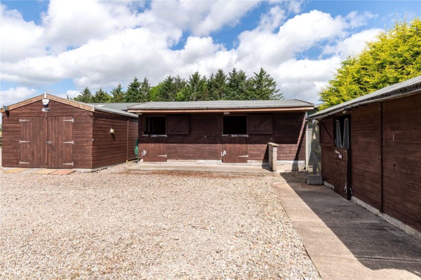 Stables at Moss Side Croft in Aberdeenshire.