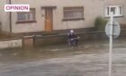 Liam Addison fishing on Catto Drive in  Peterhead in a video that's now gone viral.