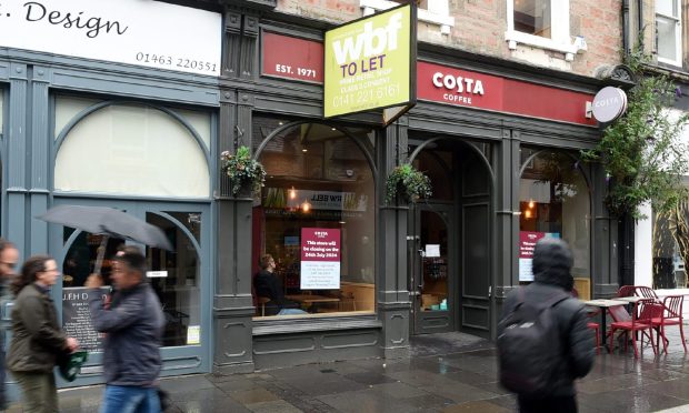 The Costa Coffee shop in Inglis Street, Inverness. Image:
Sandy McCook/DC Thomson