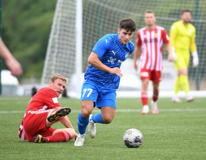 Peterhead's Max Barry is looking forward to facing Aberdeen.