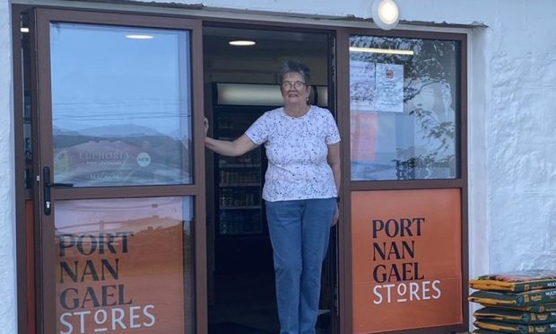 Judith Cumming, manager of Port nan Gael Stores