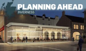 A proposed extension at the former Filling Station site in Inverness features in this month's update. Image: Scoop AM/DC Thomson