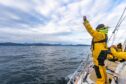 After the last ocean crossing, of a 40,000 nautical mile round the world challenge, Clipper Race teams arrive into the Firth of Lorne, approaching Oban. This is the first time the global sailing race has visited Scotland in its 28 year history.