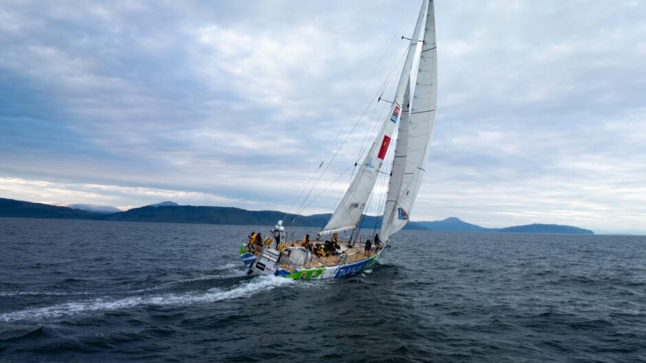 The yachts soared into Oban.