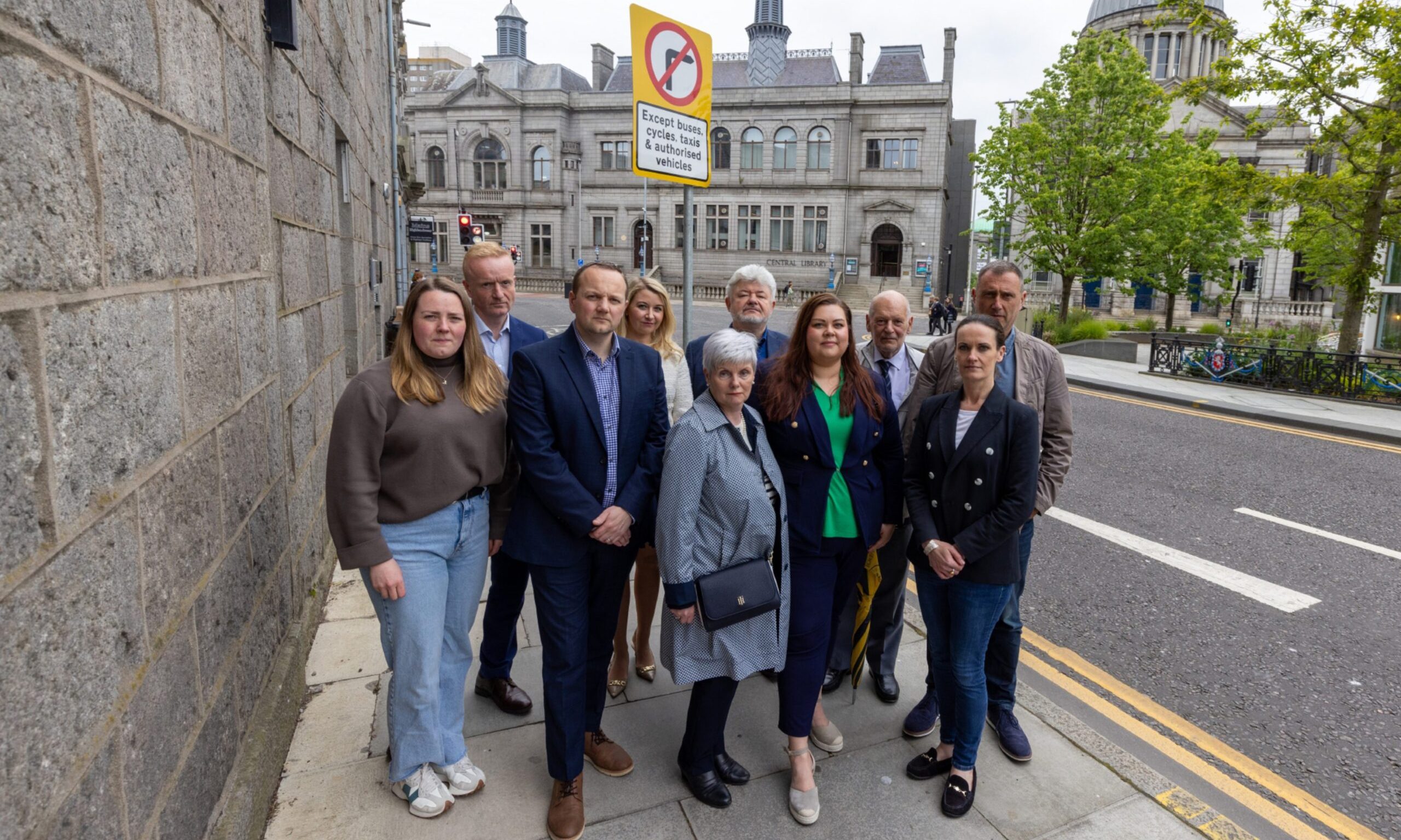 Chamber chief executive Russell Borthwick, rear right, at the launch of the Common Sense Compromise. Also pictured is Emily McDonald, Adrian Watson, P&J editor Craig Walker, Dominique Dawson, Mary Martin, Robert Keane, Victoria Mutch, John Michie and Rosemary Michie. Image: Scott Baxter / DC Thomson