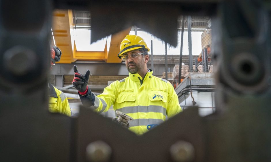 Former First Minister Humza Yousaf during his tour of Peterhead Power Station, Aberdeenshire in July 2023. 