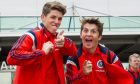 Ryan Christie and Charlie Telfer during a Scotland under-21s training camp in 2015. Image: SNS