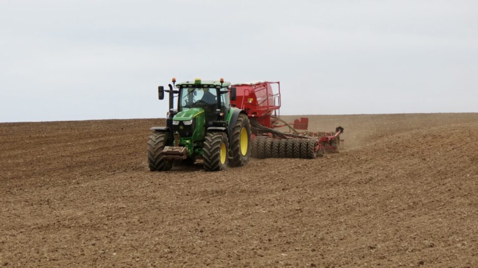 Tractor in the fields