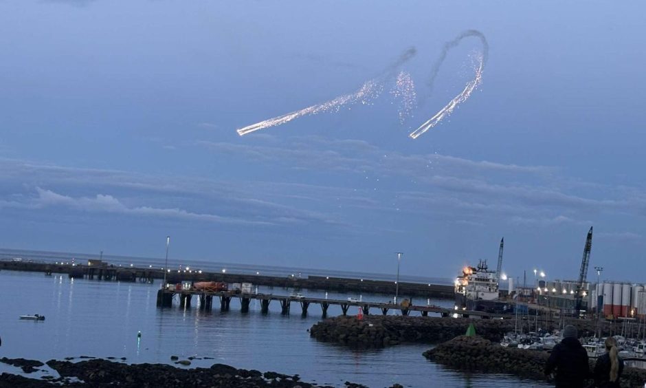 The Firebirds trademark pyrotechnics were on show at this years Scottish Week air show. Image: Isaac Buchan/ DC Thomson