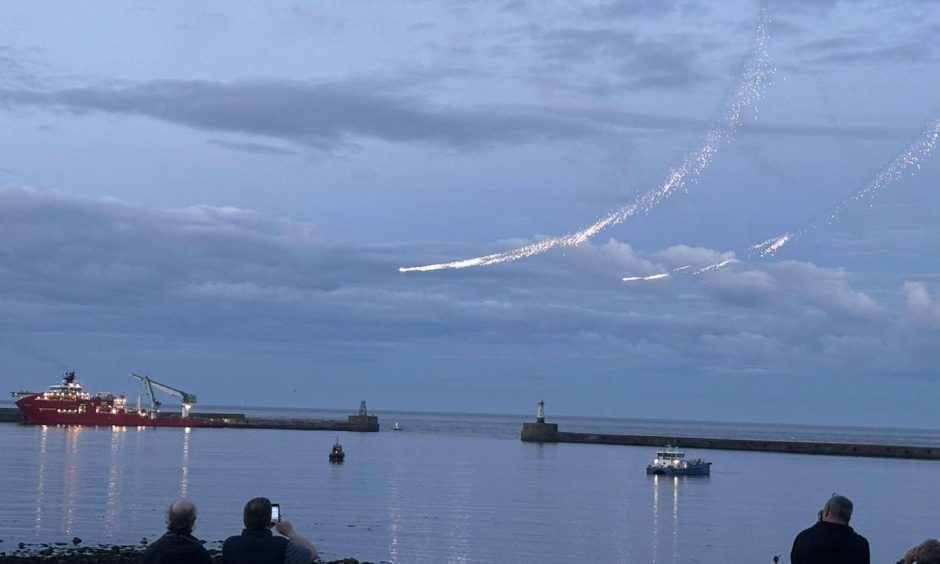 The Firebirds display team lit up the Lido sky and wowed the crowd. Image: Isaac Buchan/ DC Thomson